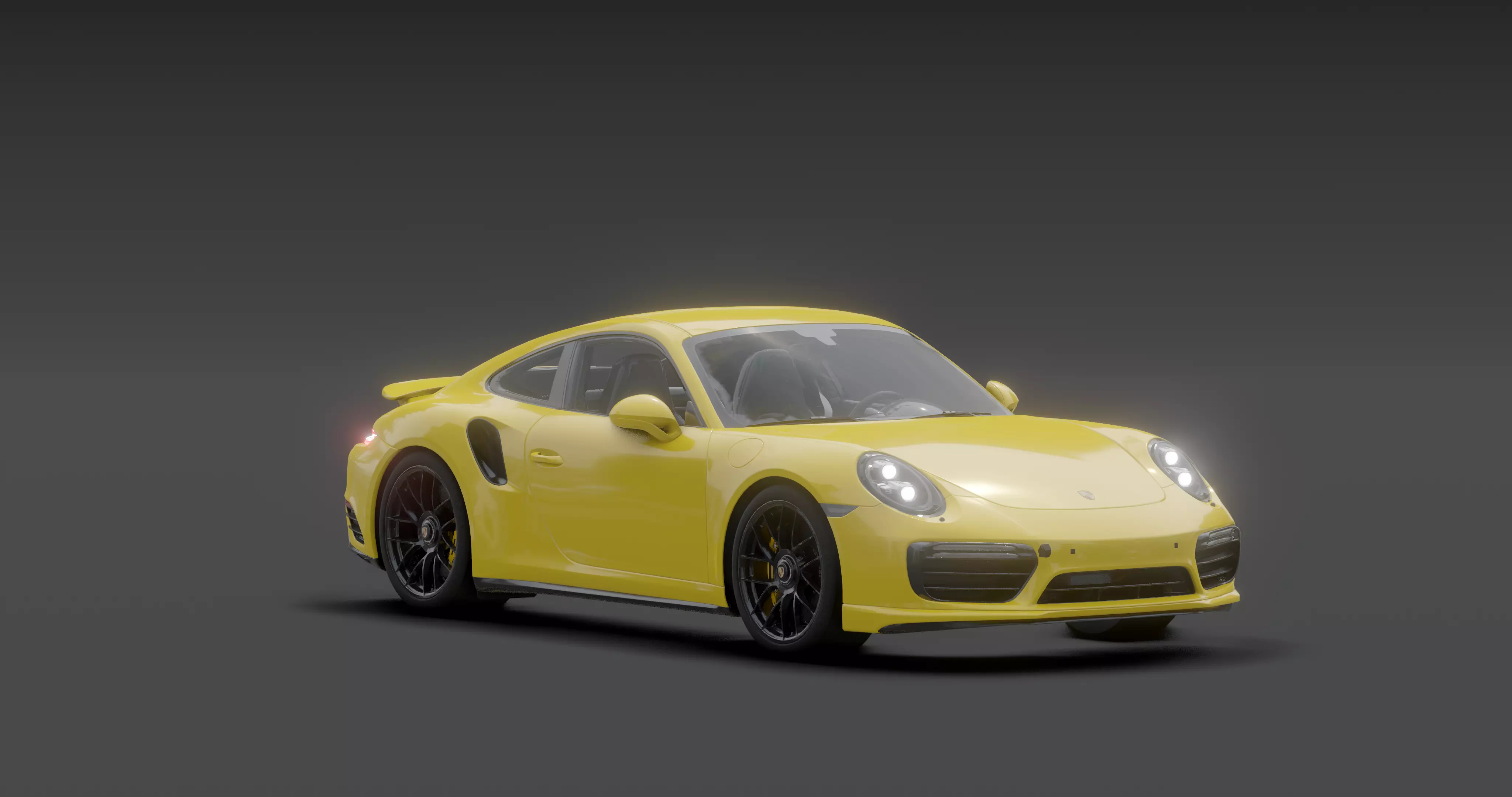Porsche 911 Low-poly 3D model_0