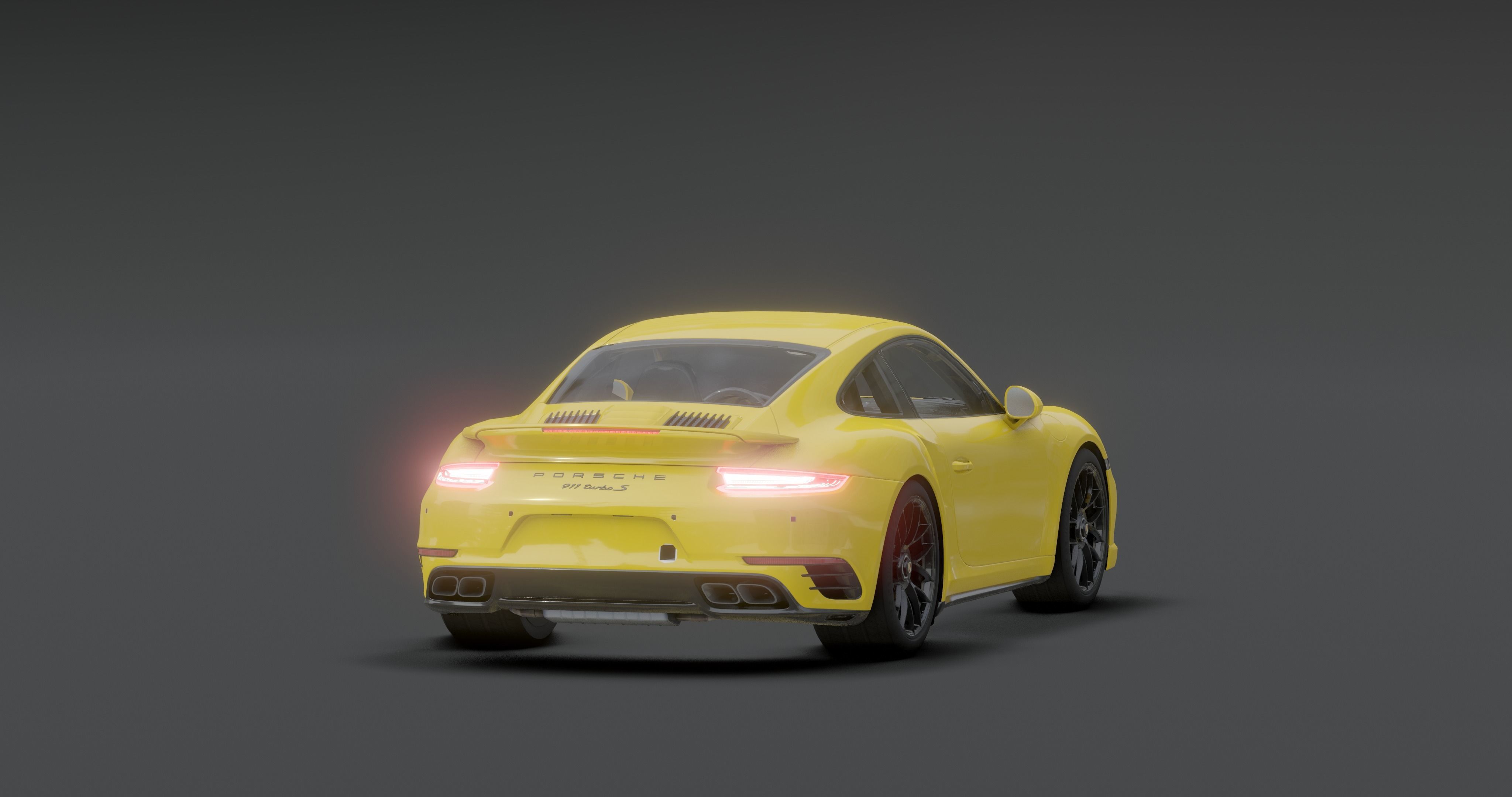 Porsche 911 Low-poly 3D model_19