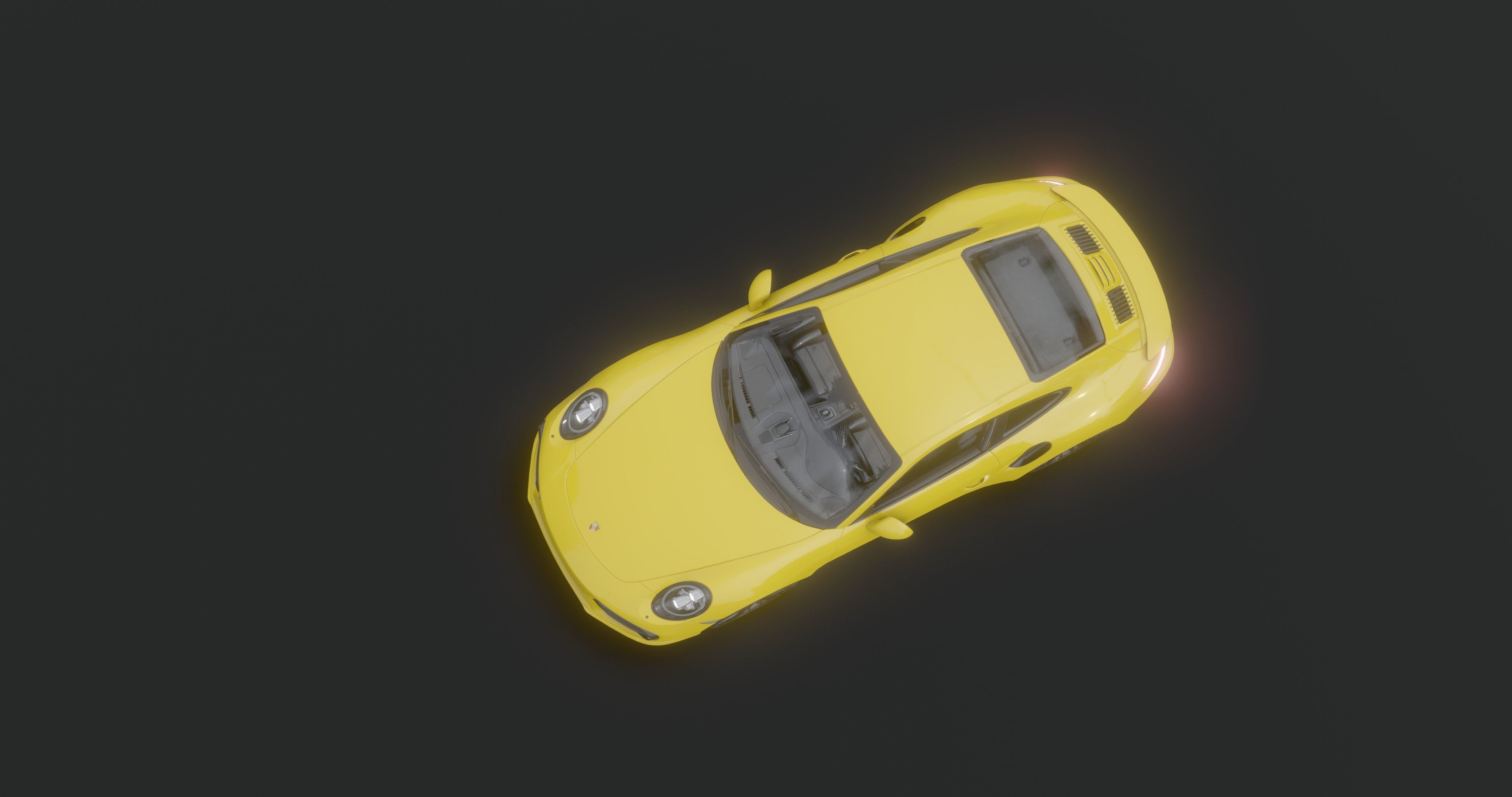 Porsche 911 Low-poly 3D model_12