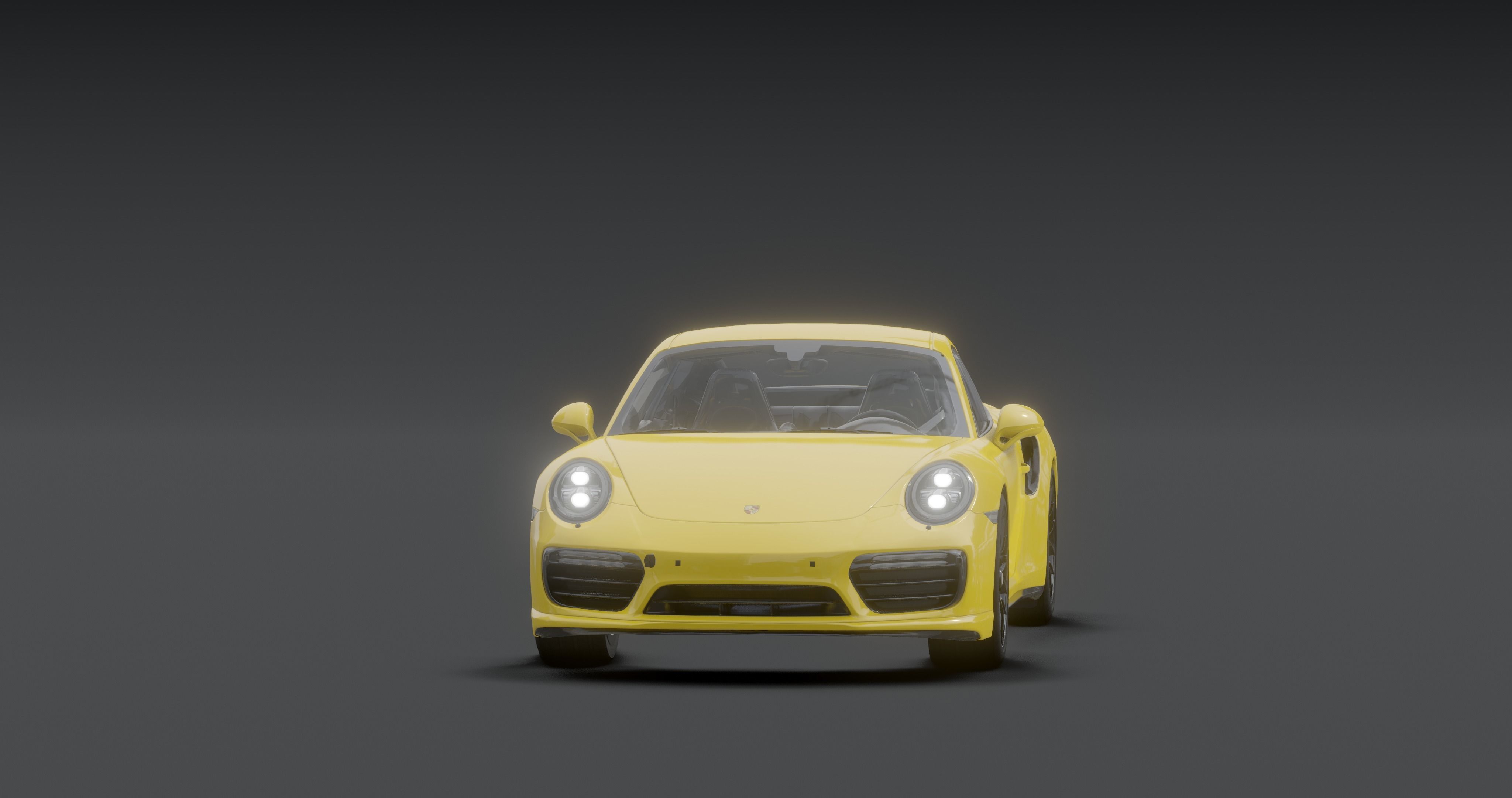 Porsche 911 Low-poly 3D model_9