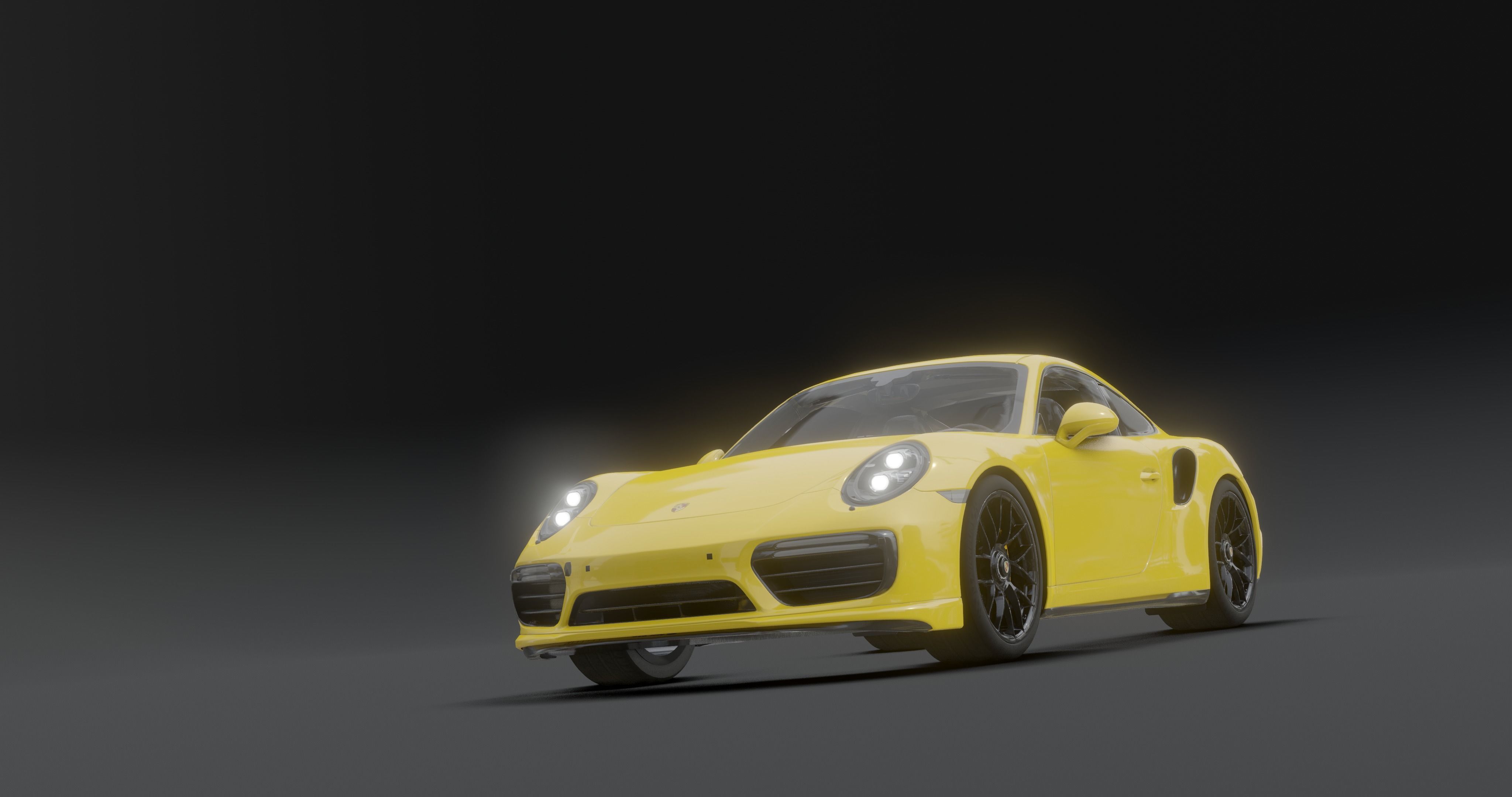 Porsche 911 Low-poly 3D model_8