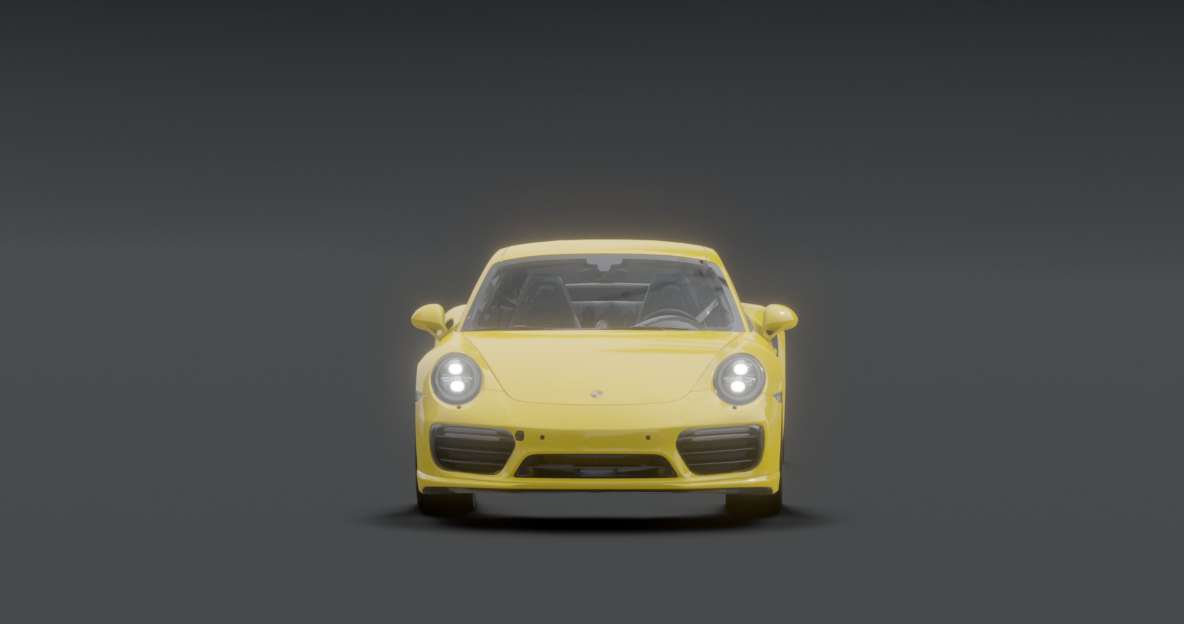 Porsche 911 Low-poly 3D model_4