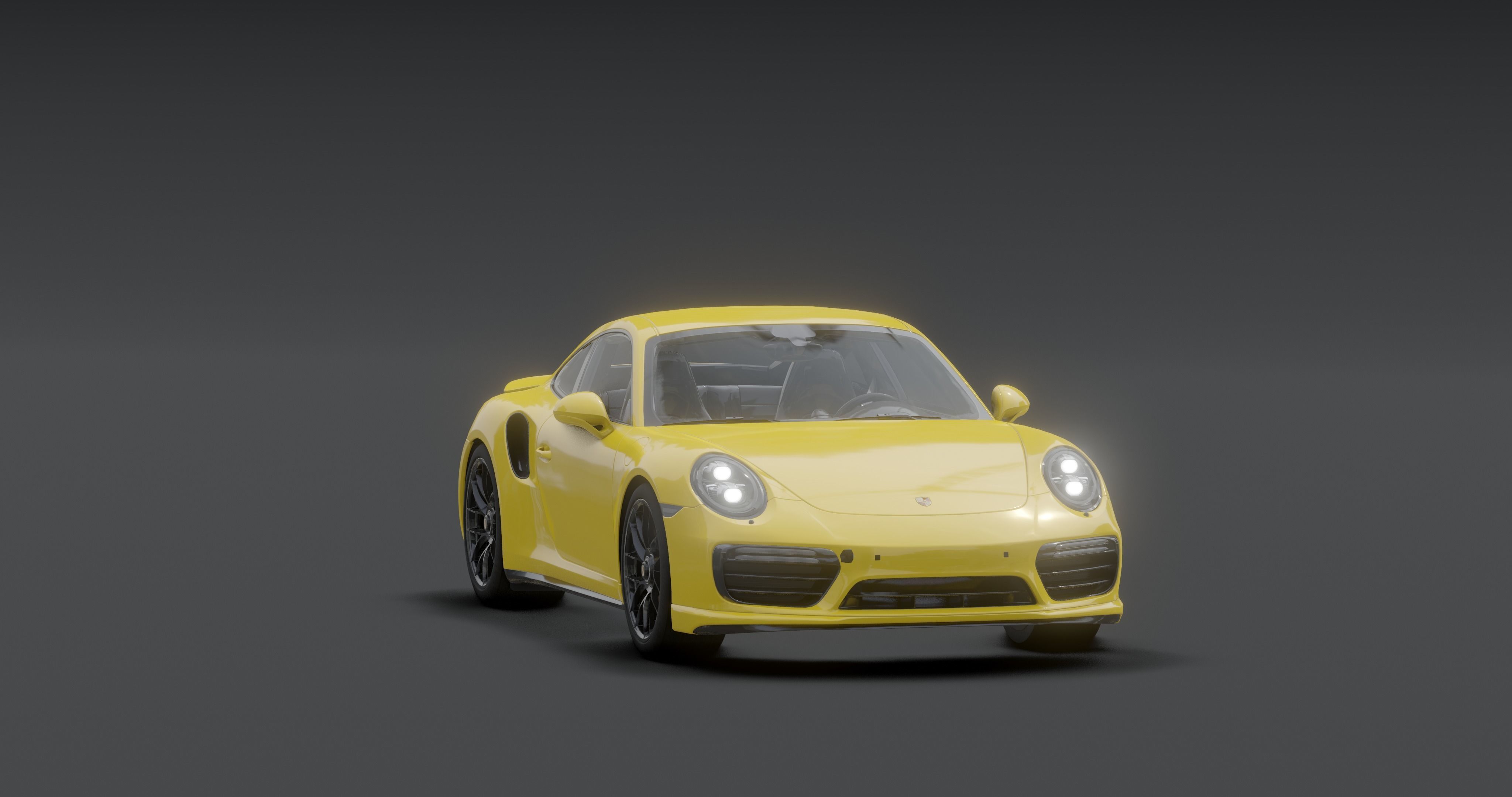 Porsche 911 Low-poly 3D model_11