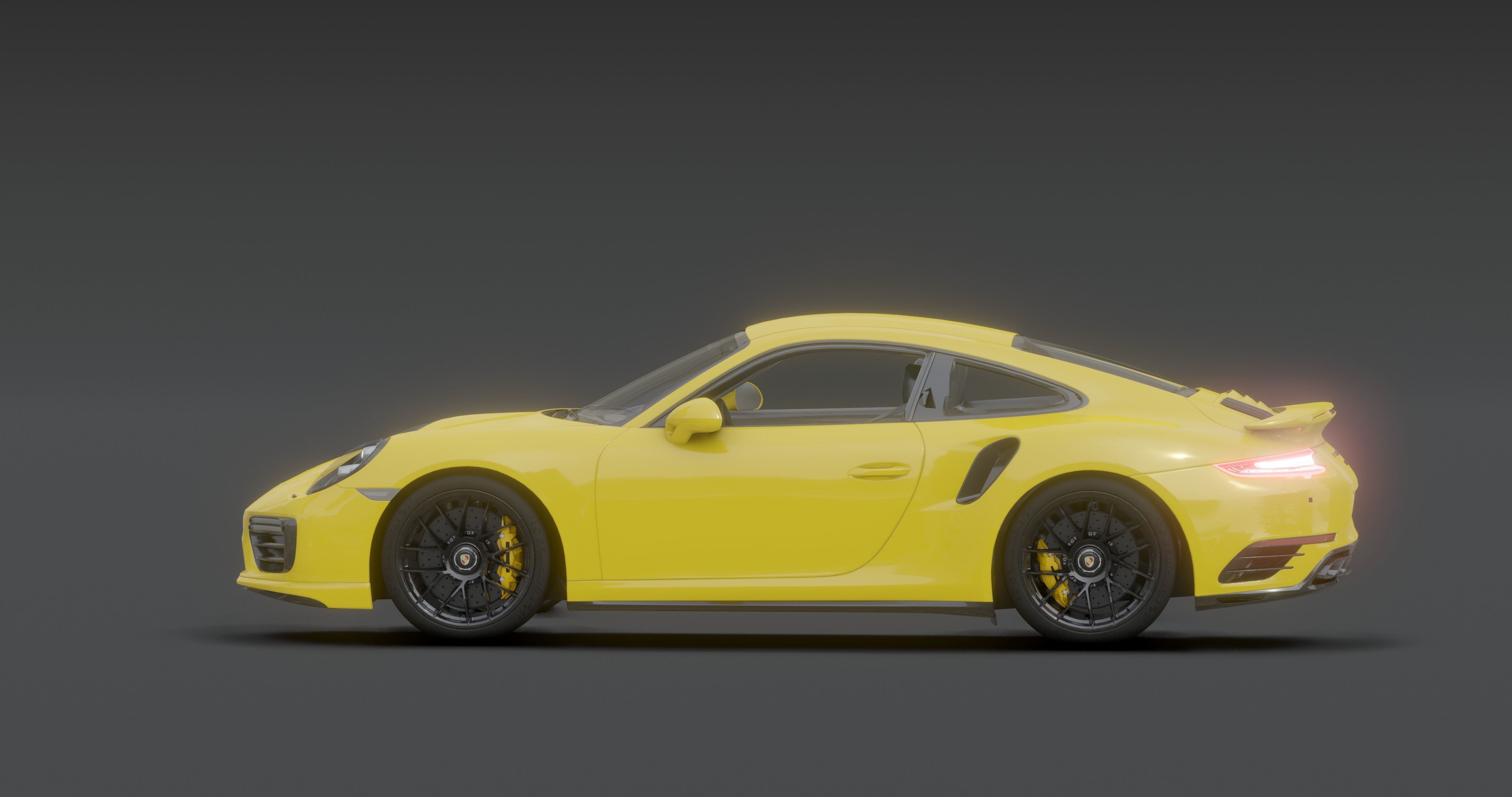 Porsche 911 Low-poly 3D model_7
