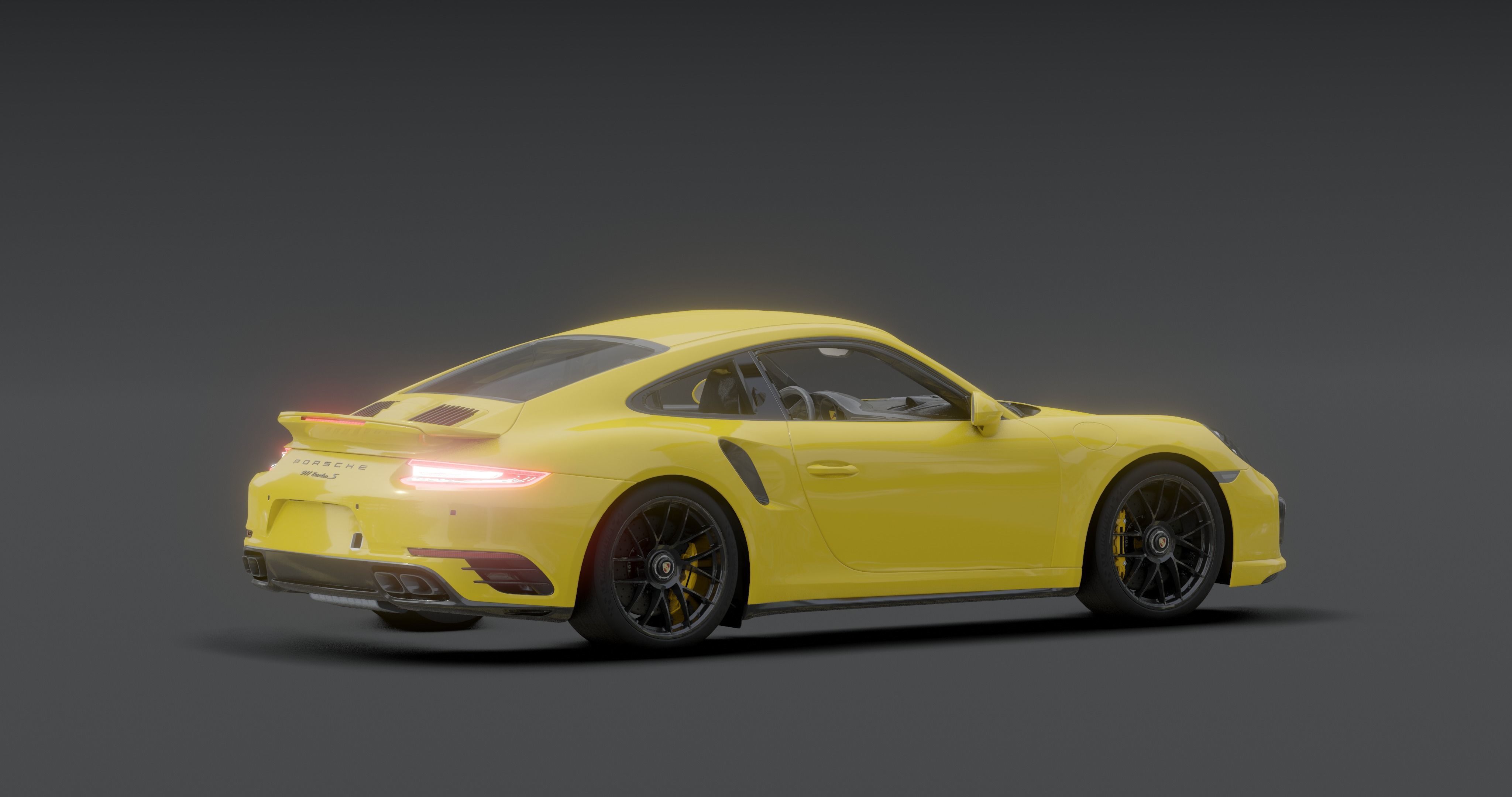 Porsche 911 Low-poly 3D model_6