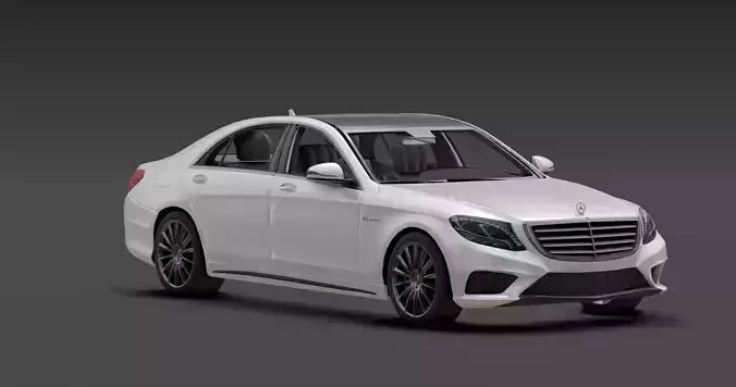 Mercedes Class S AMG Low-poly 3D model