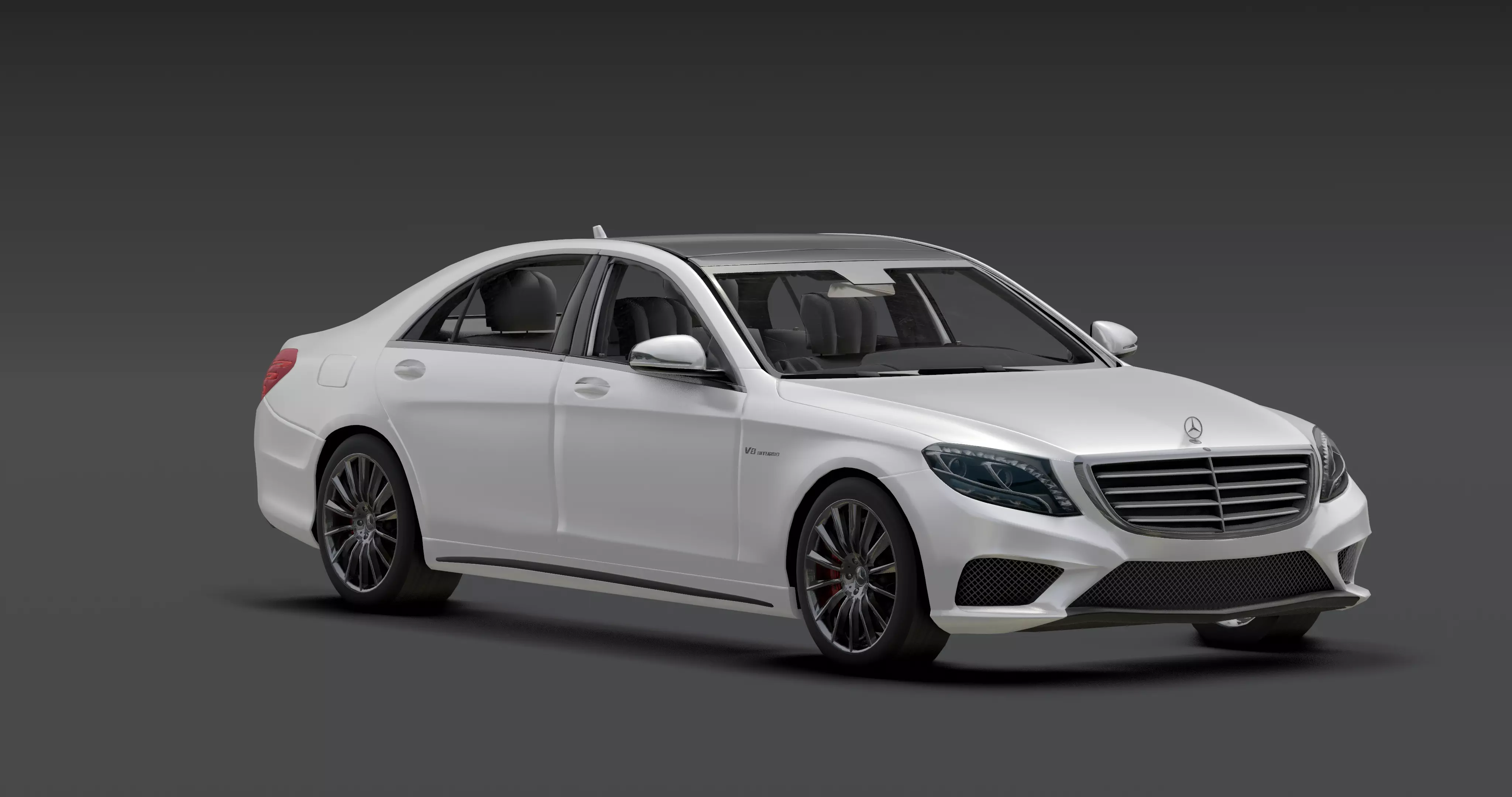 Mercedes Class S AMG Low-poly 3D model