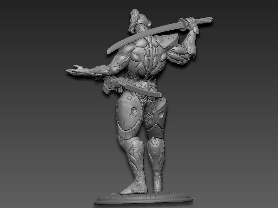 Metal gear rising jetstream sam 3D print model_7