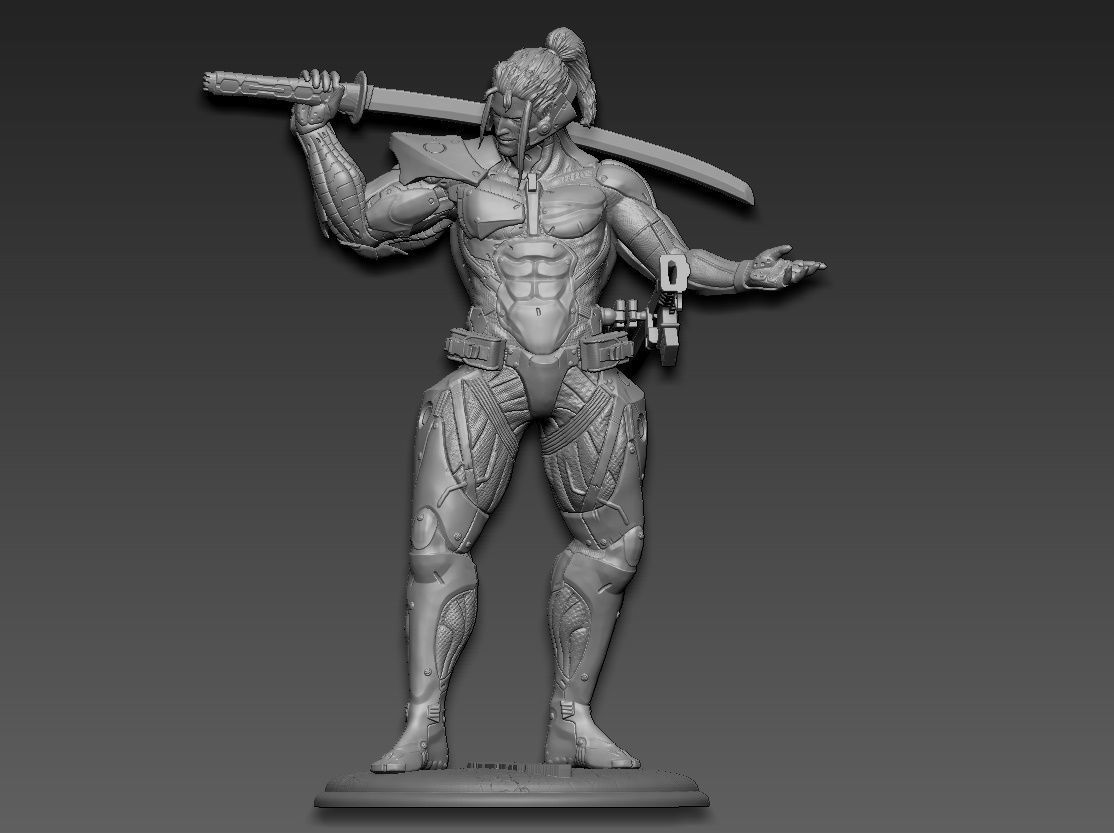 Metal gear rising jetstream sam 3D print model_1