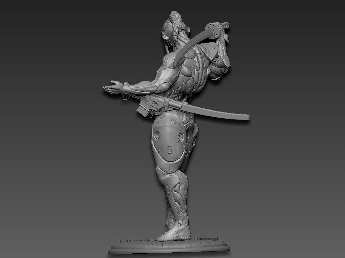 Metal gear rising jetstream sam 3D print model_6