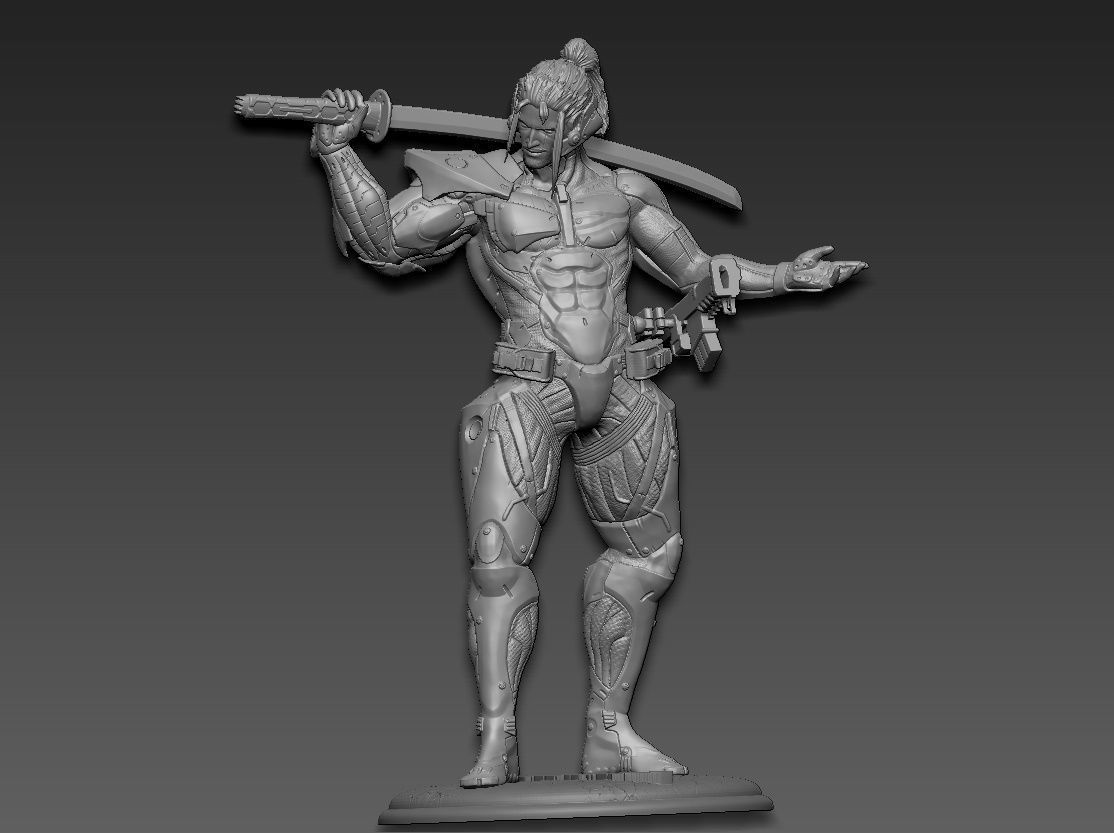 Metal gear rising jetstream sam 3D print model_14