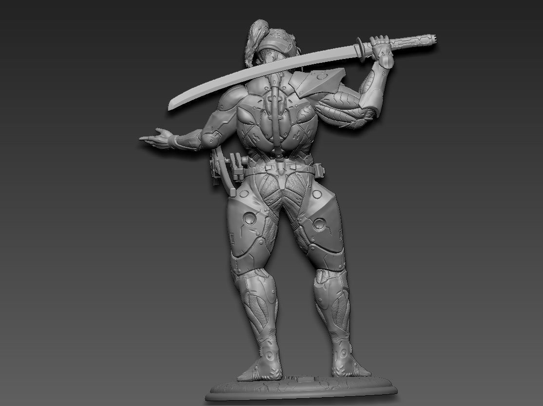 Metal gear rising jetstream sam 3D print model_8