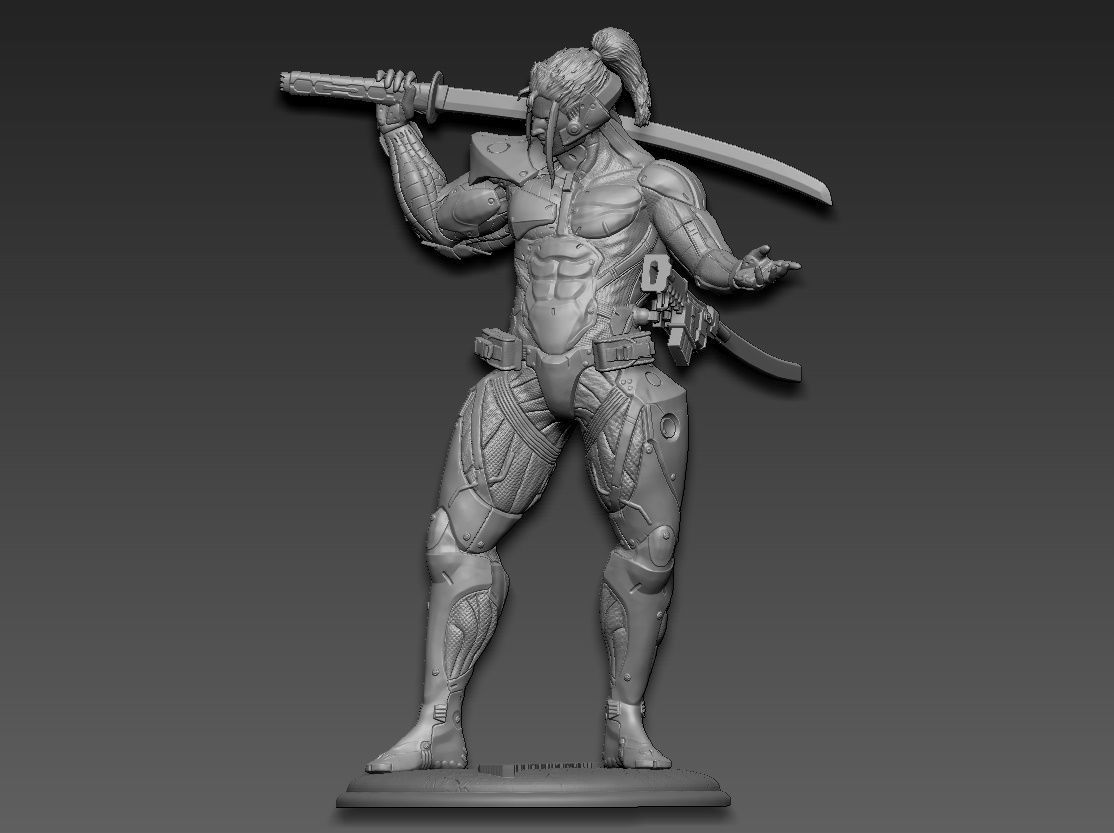 Metal gear rising jetstream sam 3D print model_2