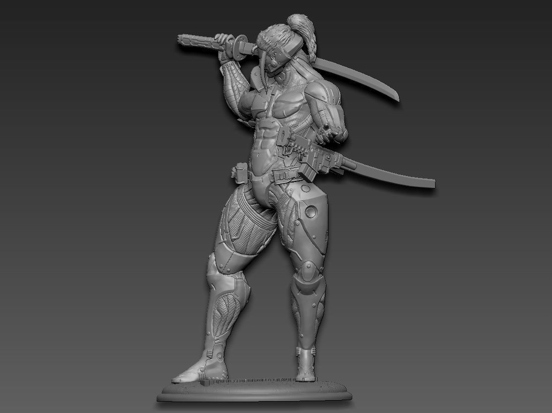 Metal gear rising jetstream sam 3D print model_3