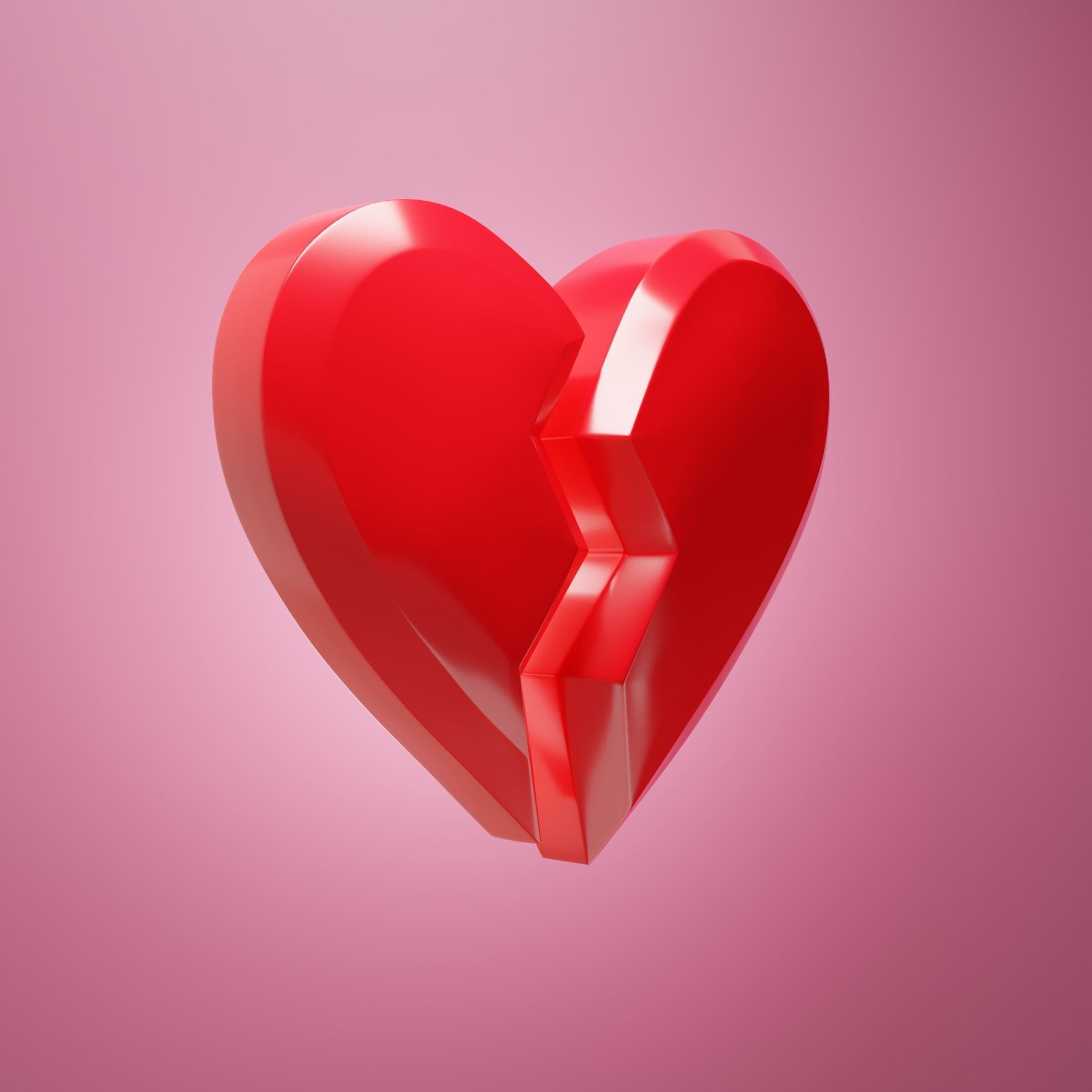 Emoji Broken heart 3D model_1