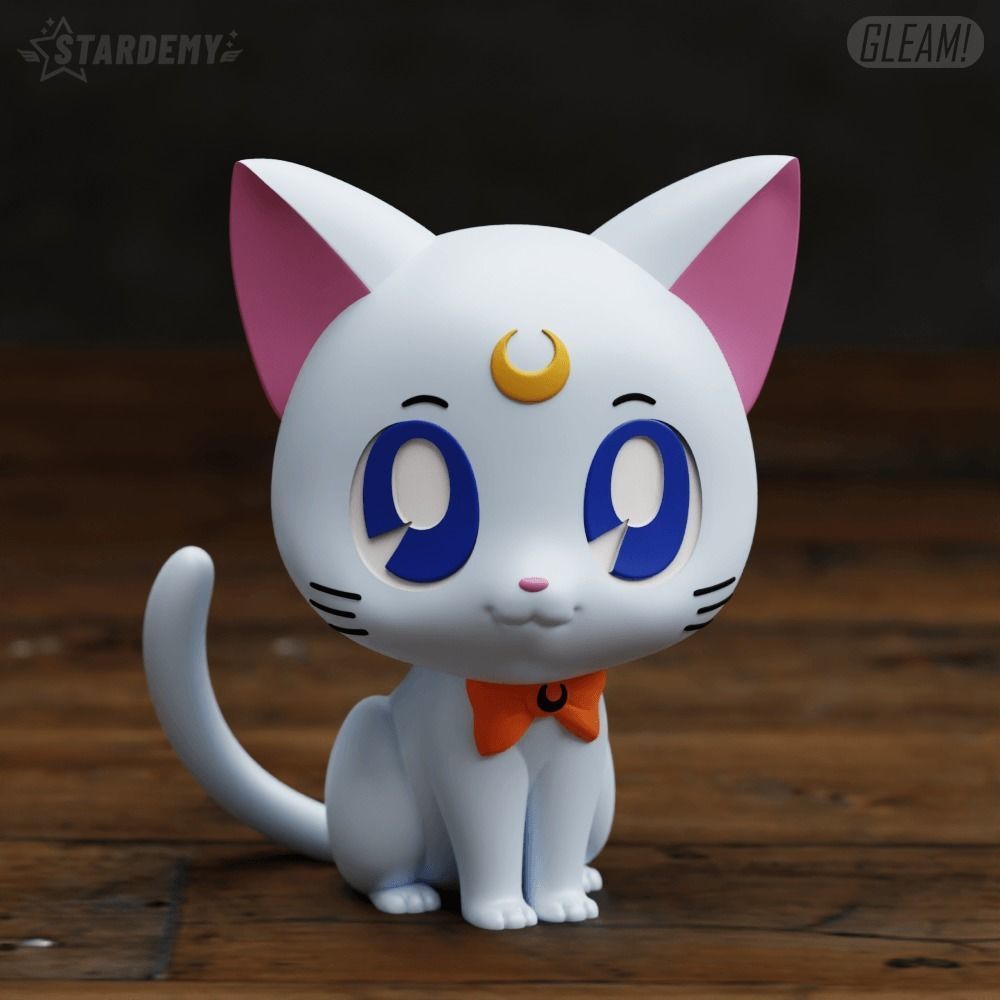 HALLOWEEN LUNA ARTEMIS 2 Expressions SAILOR MOON PUMPKIN CAT 3D print model_4