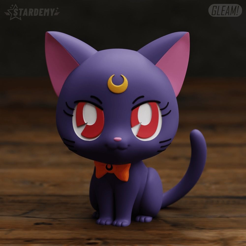 HALLOWEEN LUNA ARTEMIS 2 Expressions SAILOR MOON PUMPKIN CAT 3D print model_3