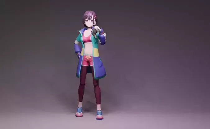 Anime Character - Shizuka Mikazuki 3D model