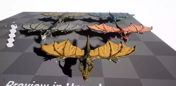 Dragon Wyvern Low-poly 3D model Low-poly 3D model