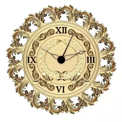 Classic Wall Clock 012 Gold