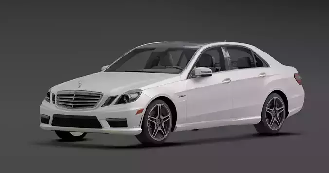 Mercedes class E Low-poly 3D model