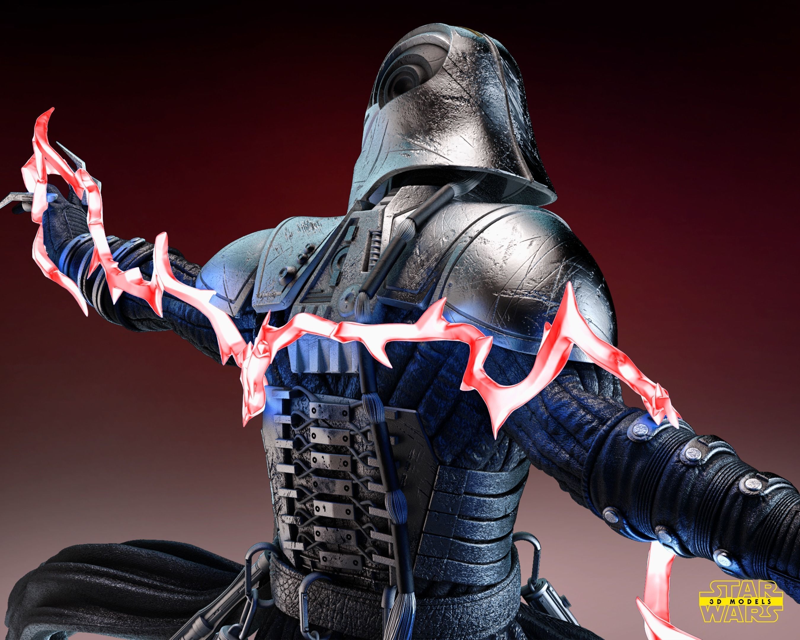 Starkiller Sculpture Tested for 3D printing 3D print model_6