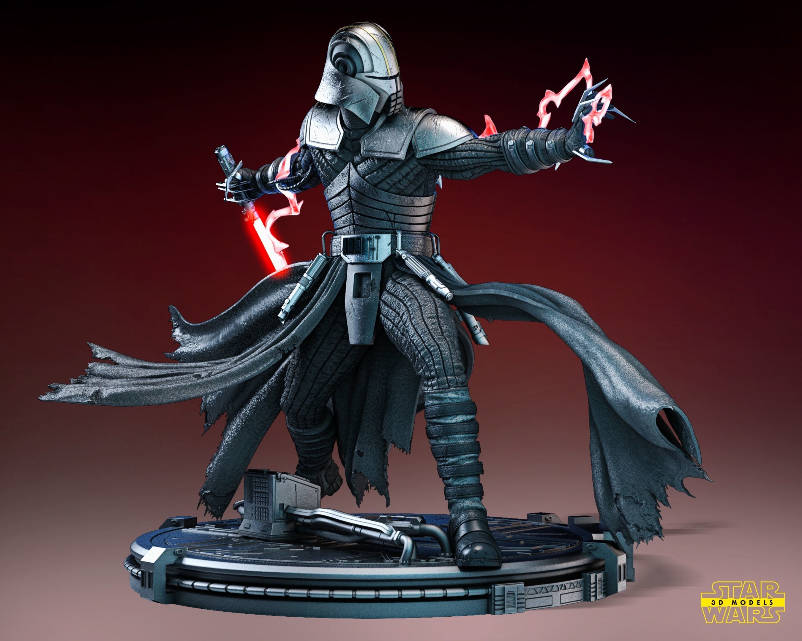 Starkiller Sculpture Tested for 3D printing 3D print model_2