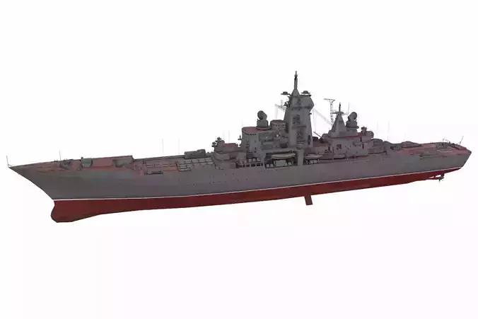 Kirov-class battlecruiser Low-poly 3D model