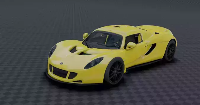 Henessy Venom GT Low-poly 3D model