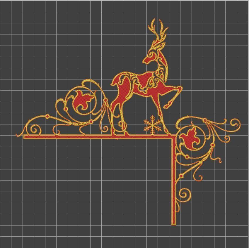 Christmas door corners vol 1 - Multipack of 10 models 3D print model_19