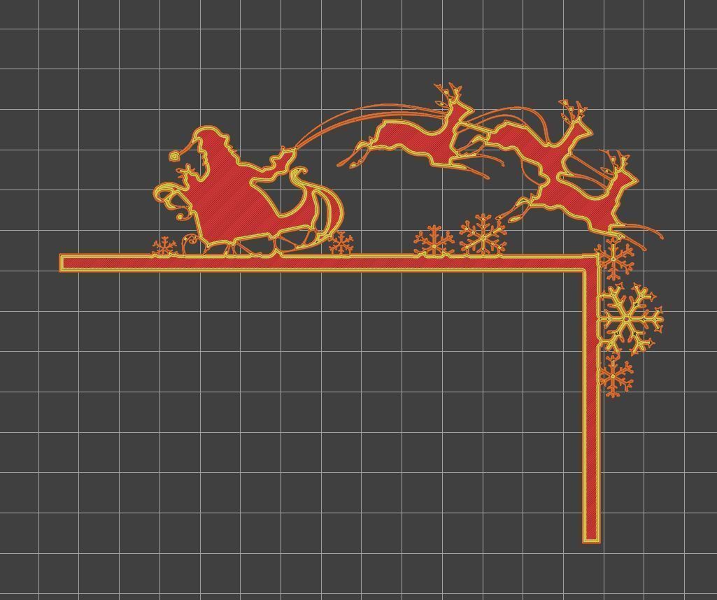 Christmas door corners vol 1 - Multipack of 10 models 3D print model_7