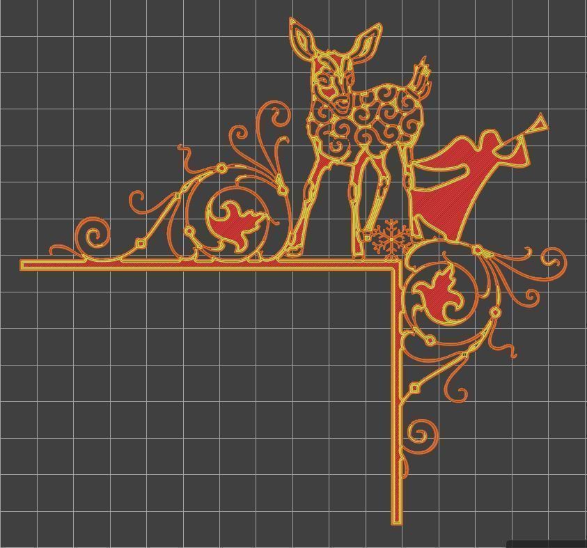 Christmas door corners vol 1 - Multipack of 10 models 3D print model_17