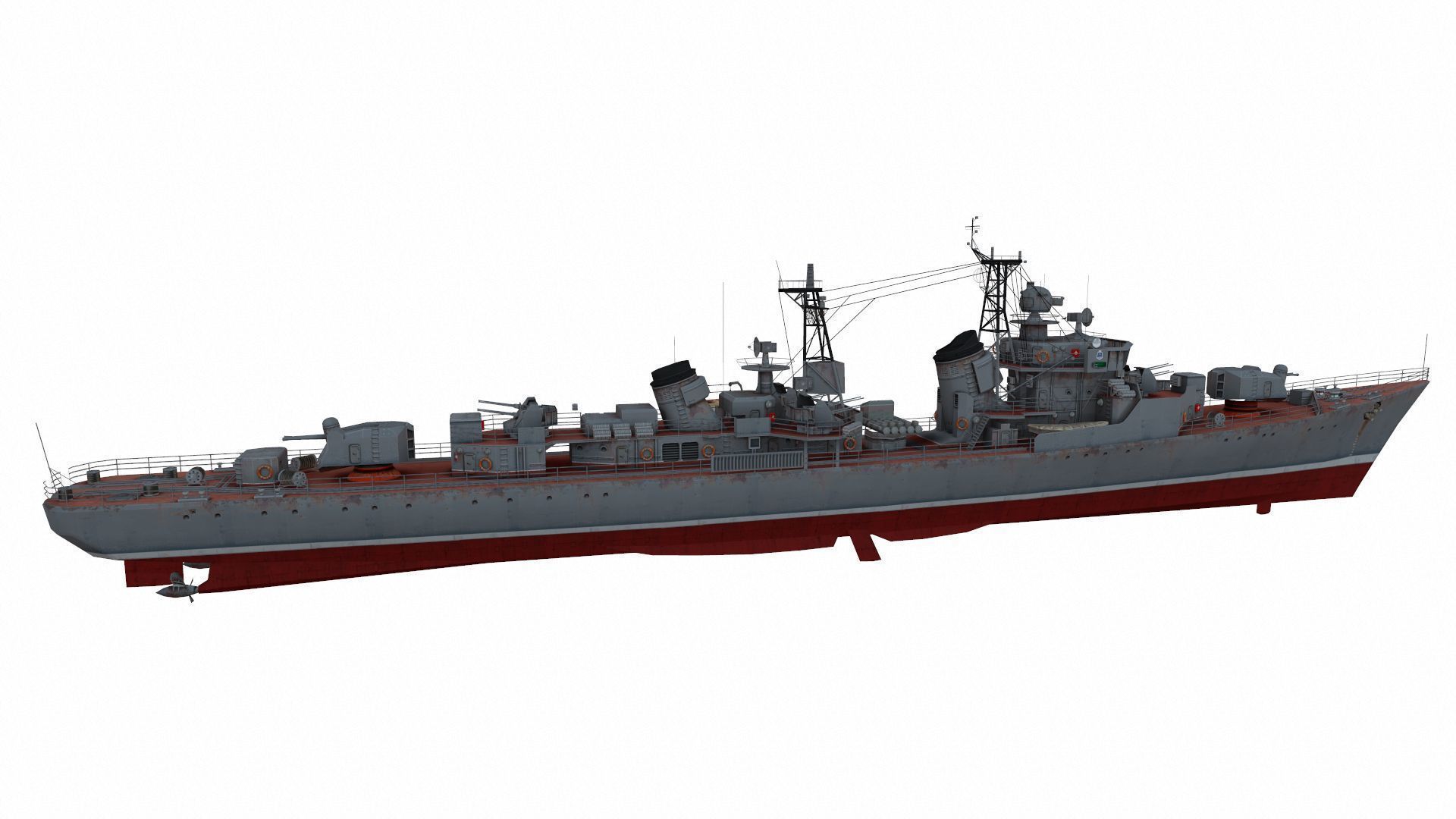 3D model Kotlin-class destroyer VR / AR / low-poly | CGTrader