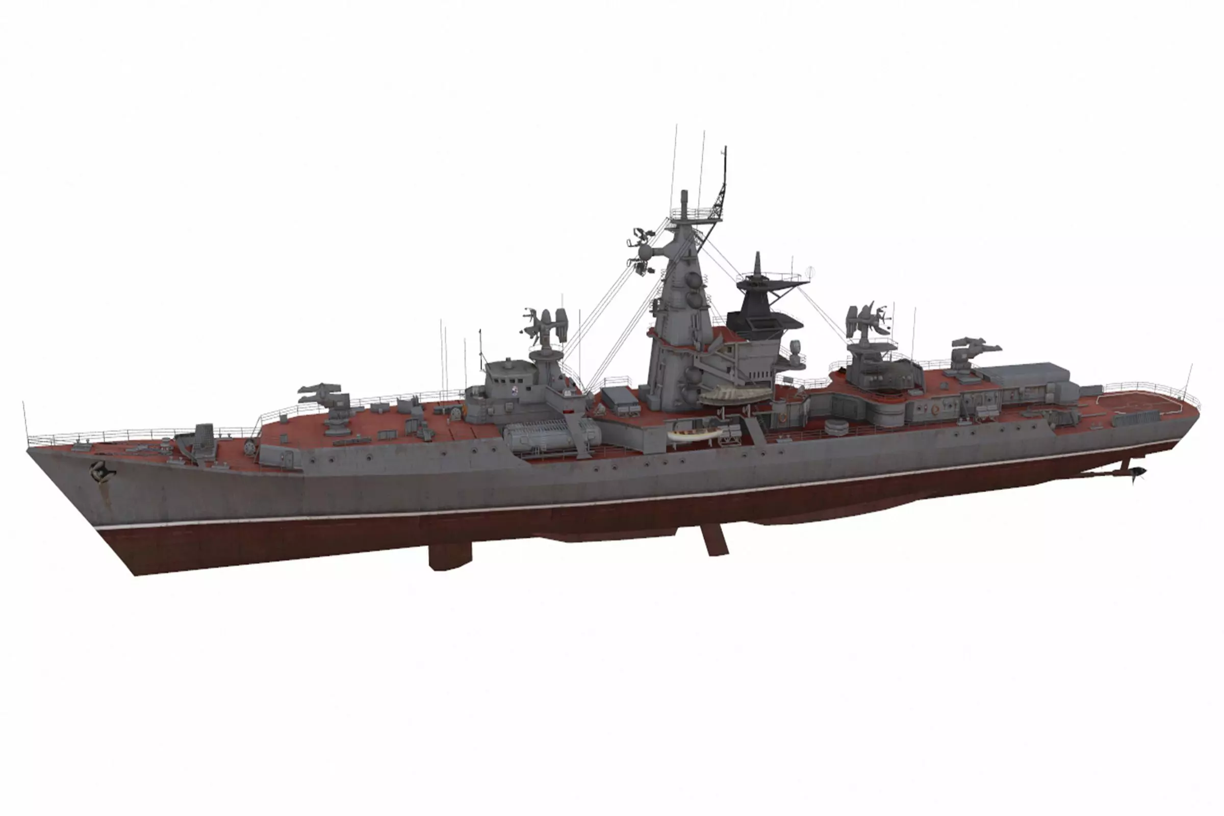 Kresta 1-class cruiser Low-poly 3D model