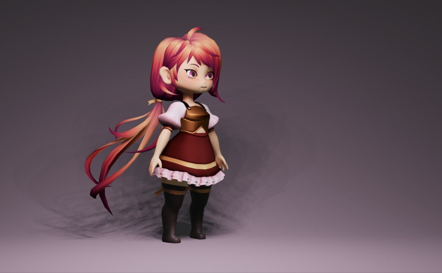 Anime Character - Unique 12 3D model_1