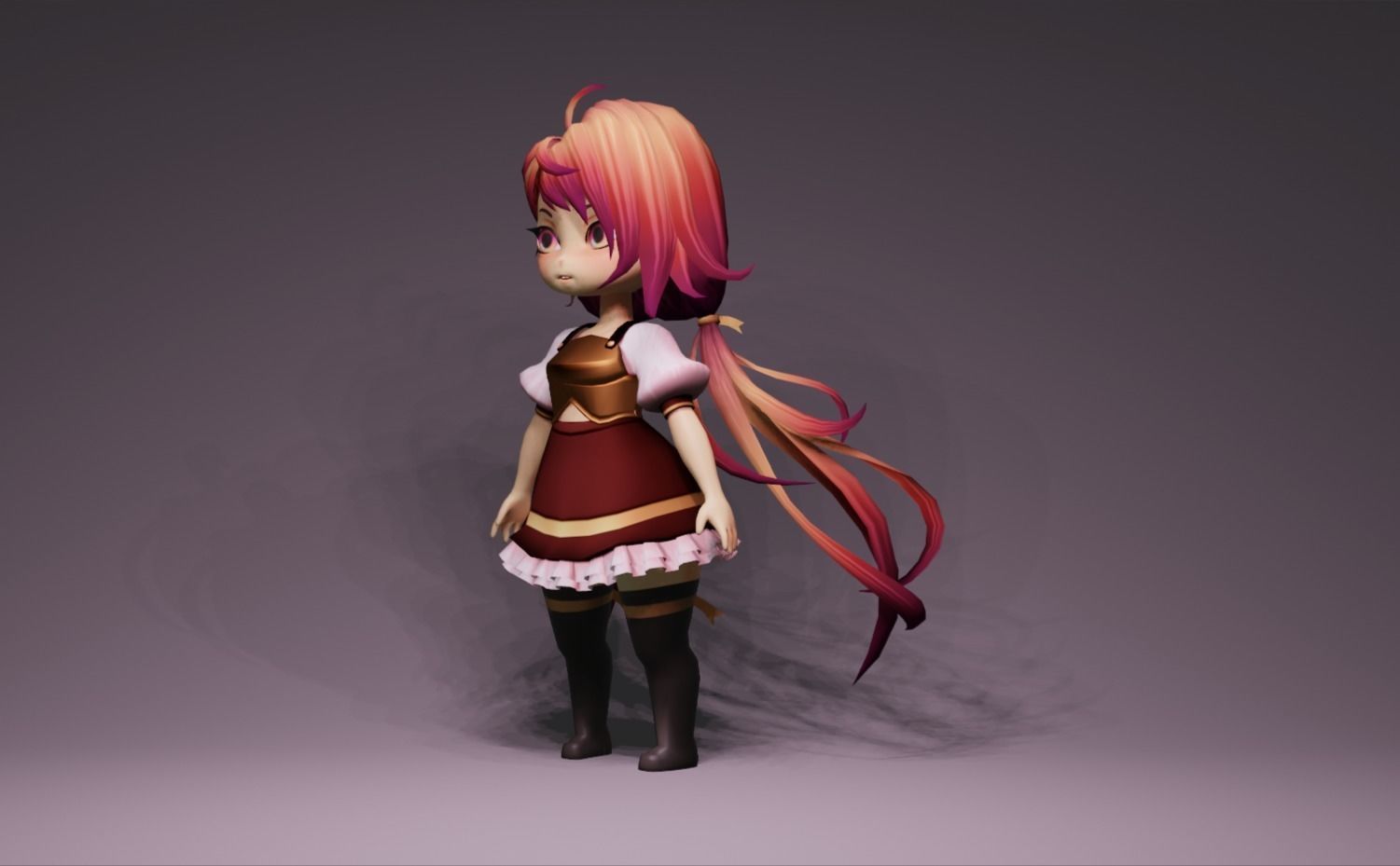 Anime Character - Unique 12 3D model_7