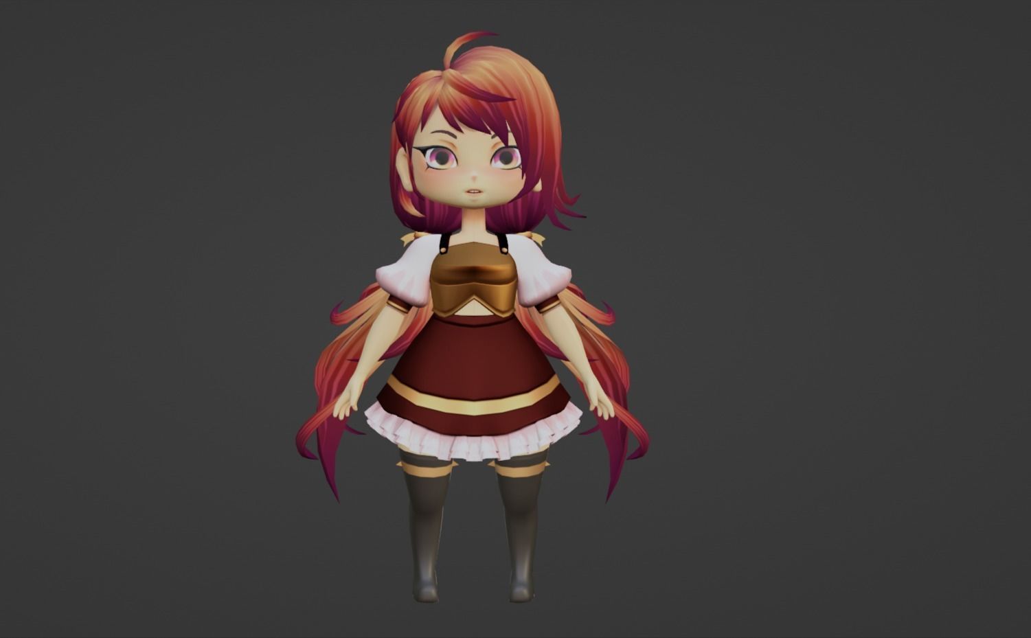 Anime Character - Unique 12 3D model_9