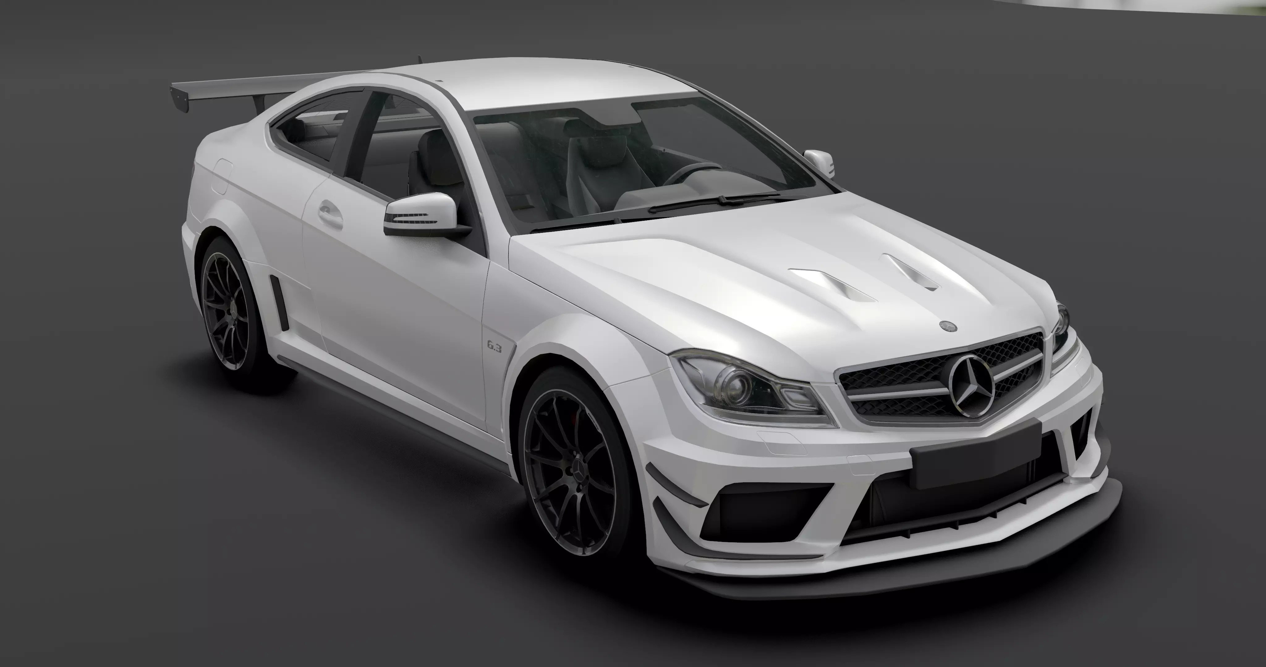 Mercedes AMG 63 Low-poly 3D model