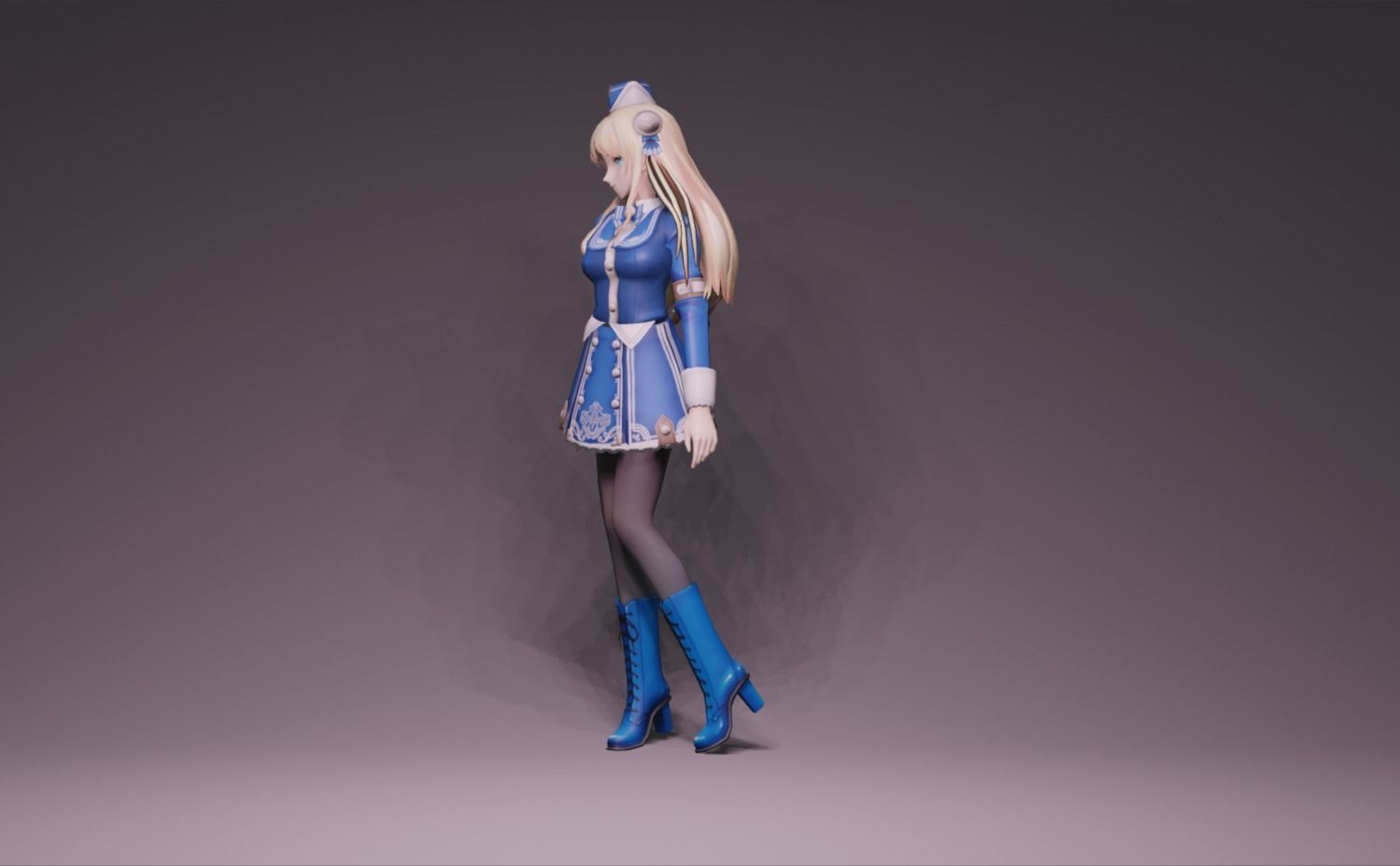 Anime Character - Unique 13 3D model_7