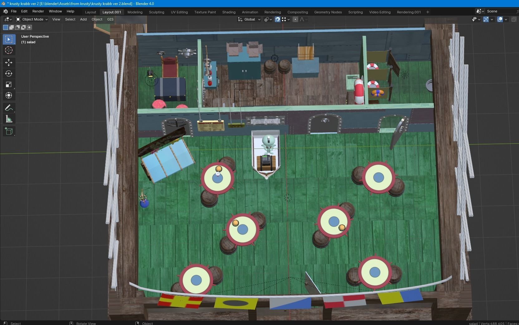 Krusty Krab ver 2 Low-poly 3D model_7