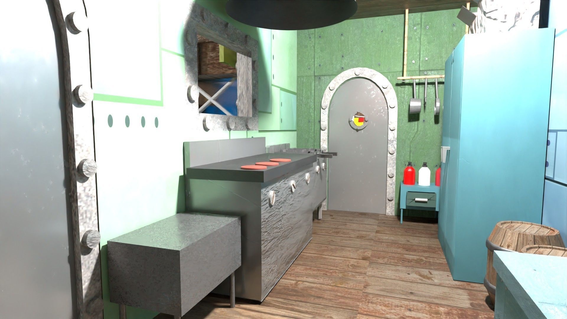 Krusty Krab ver 2 Low-poly 3D model_3