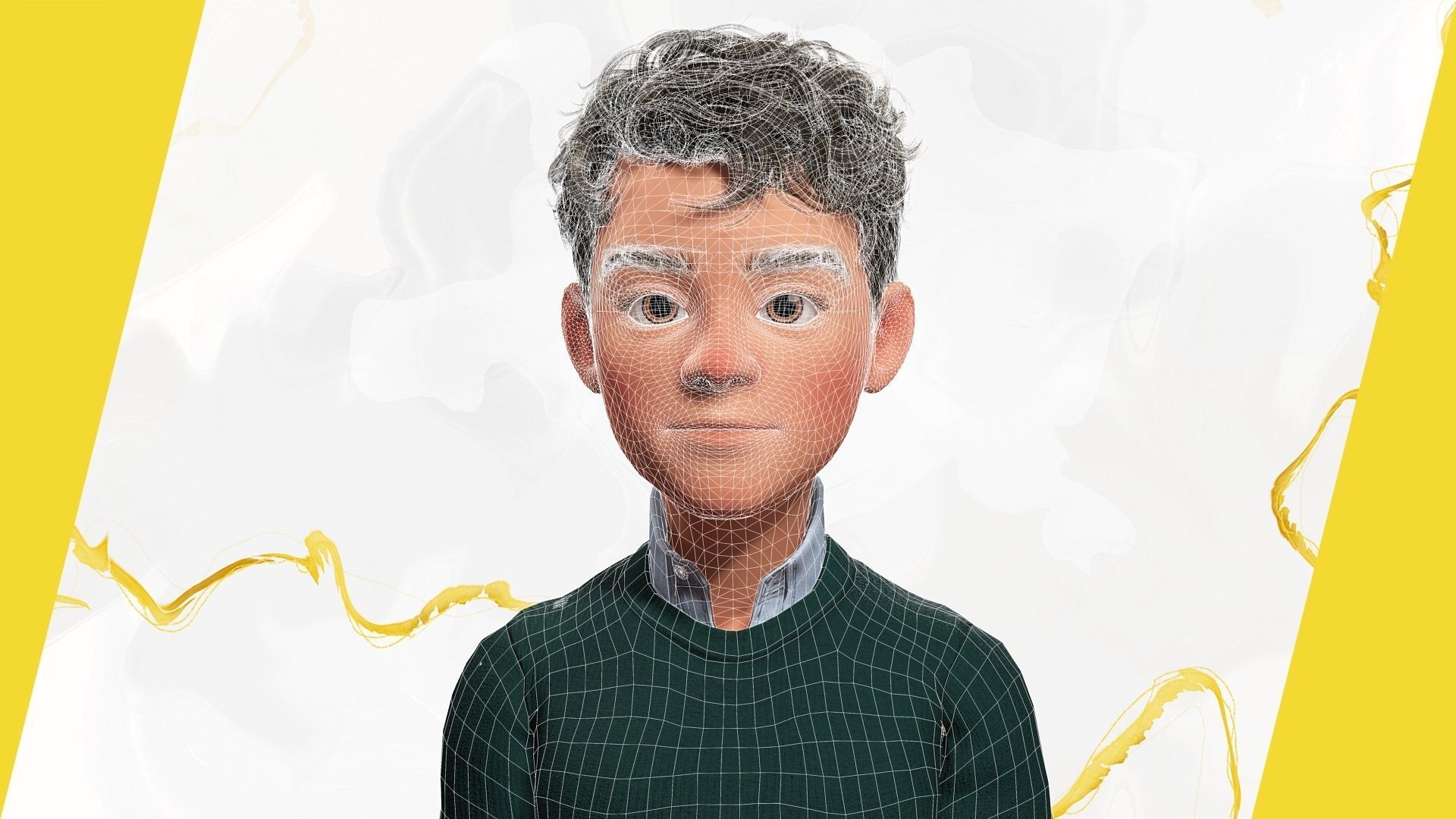 Boyfriend Cartoon Man Low-poly 3D model_34