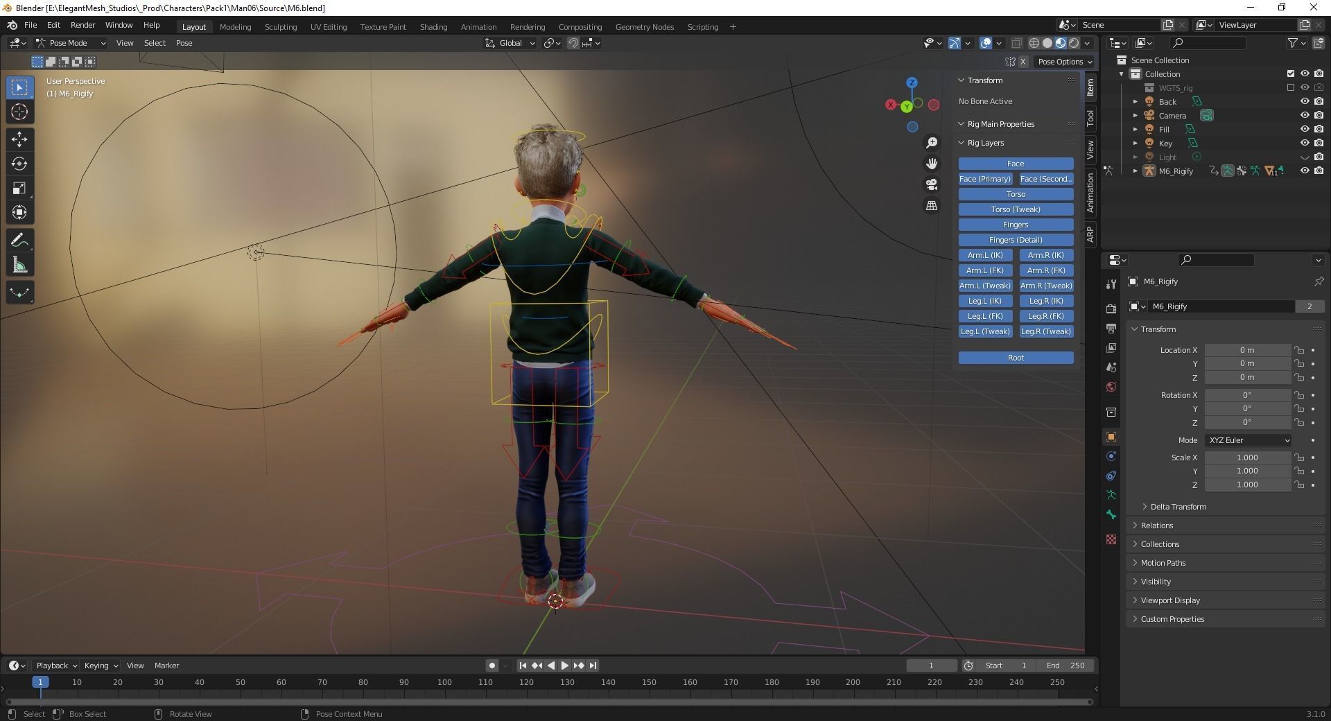 Boyfriend Cartoon Man Low-poly 3D model_17