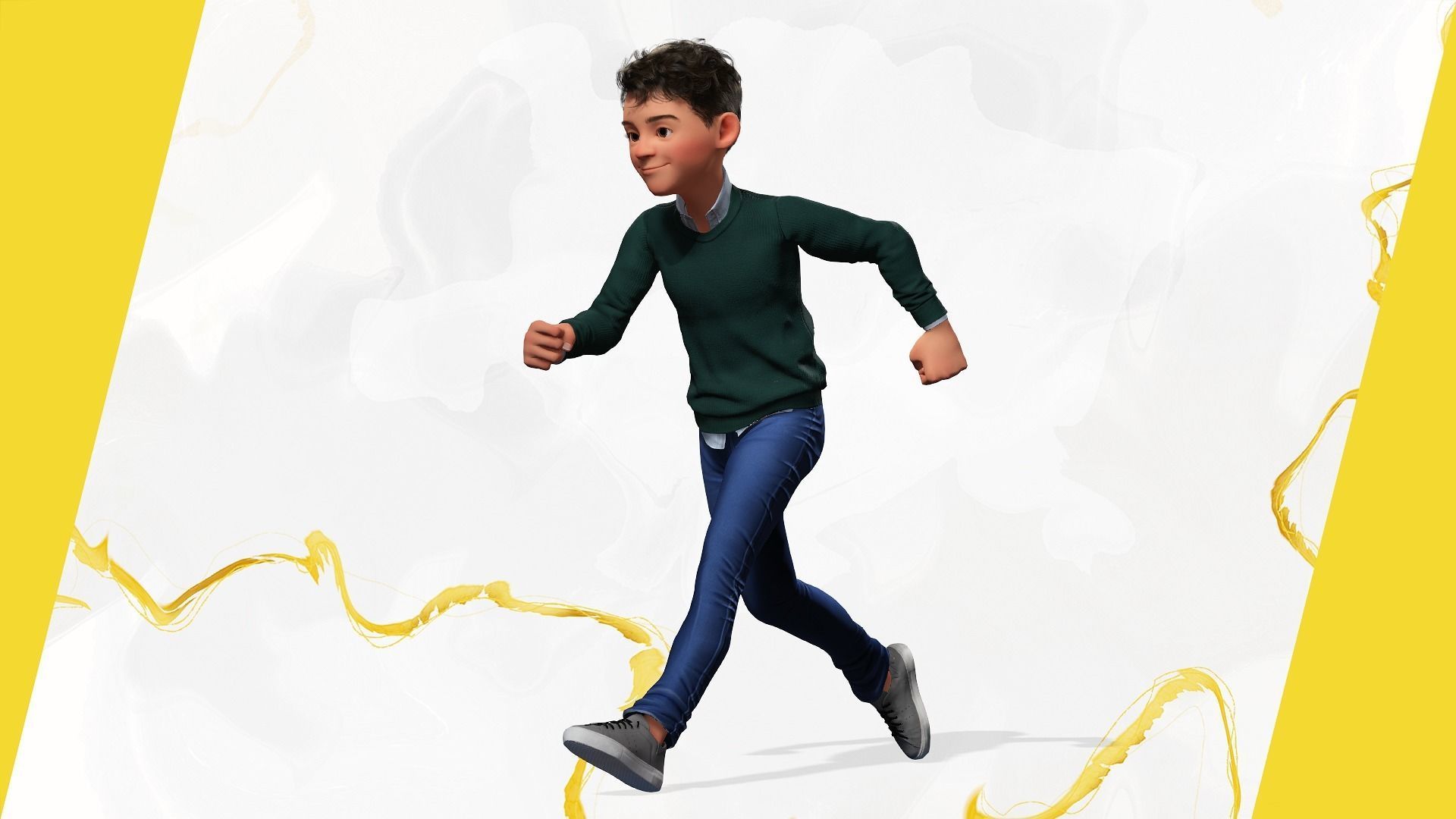 Boyfriend Cartoon Man Low-poly 3D model_7