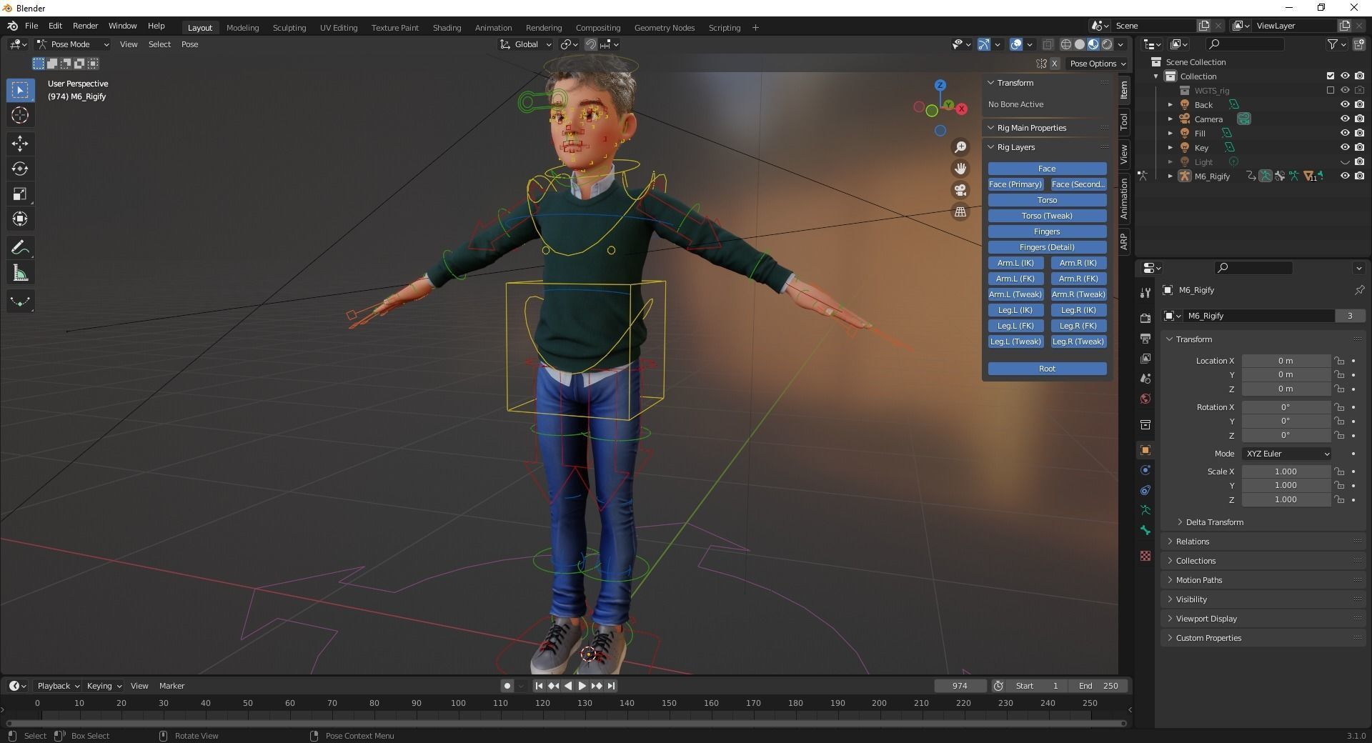 Boyfriend Cartoon Man Low-poly 3D model_16