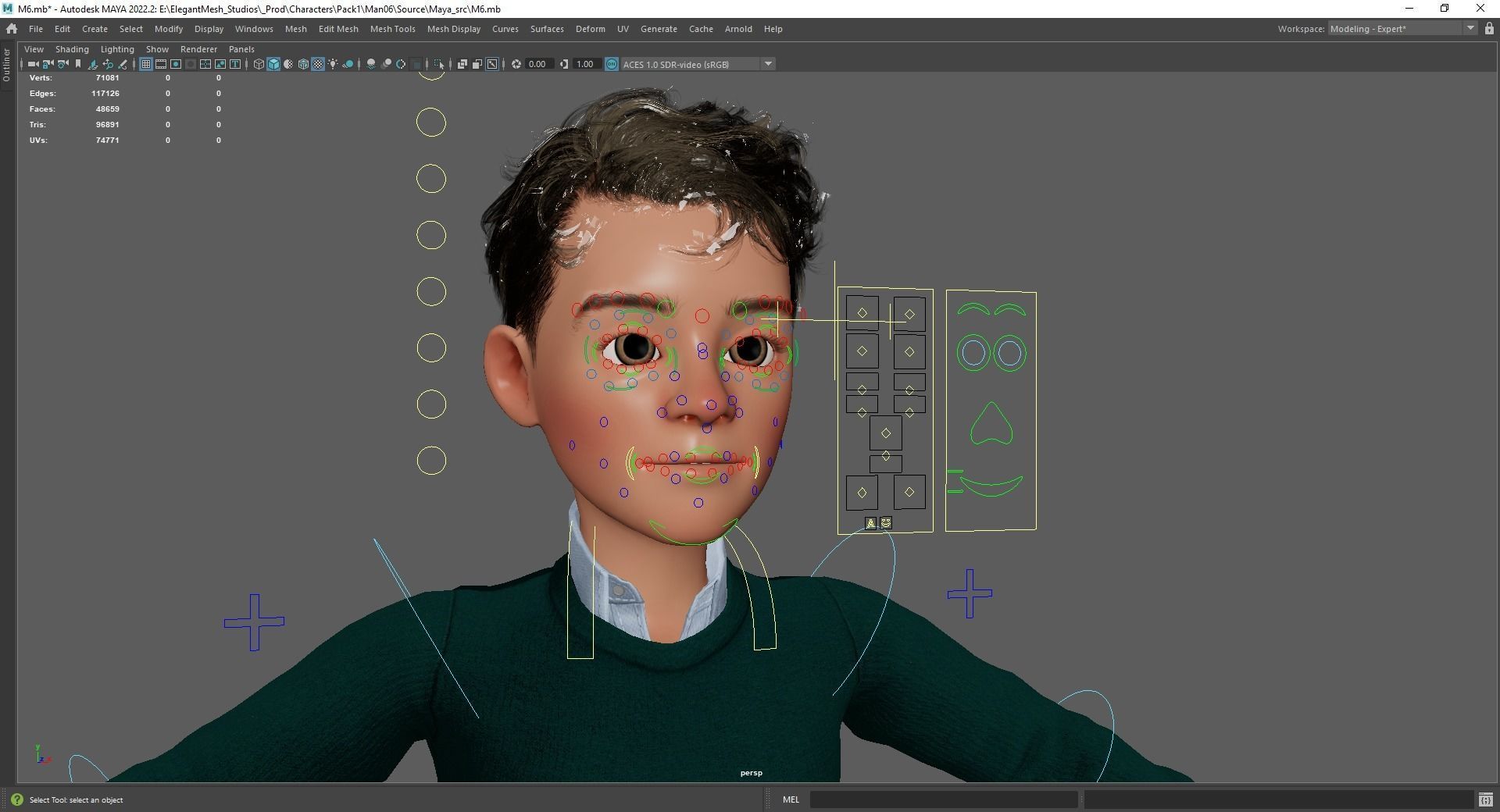 Boyfriend Cartoon Man Low-poly 3D model_20