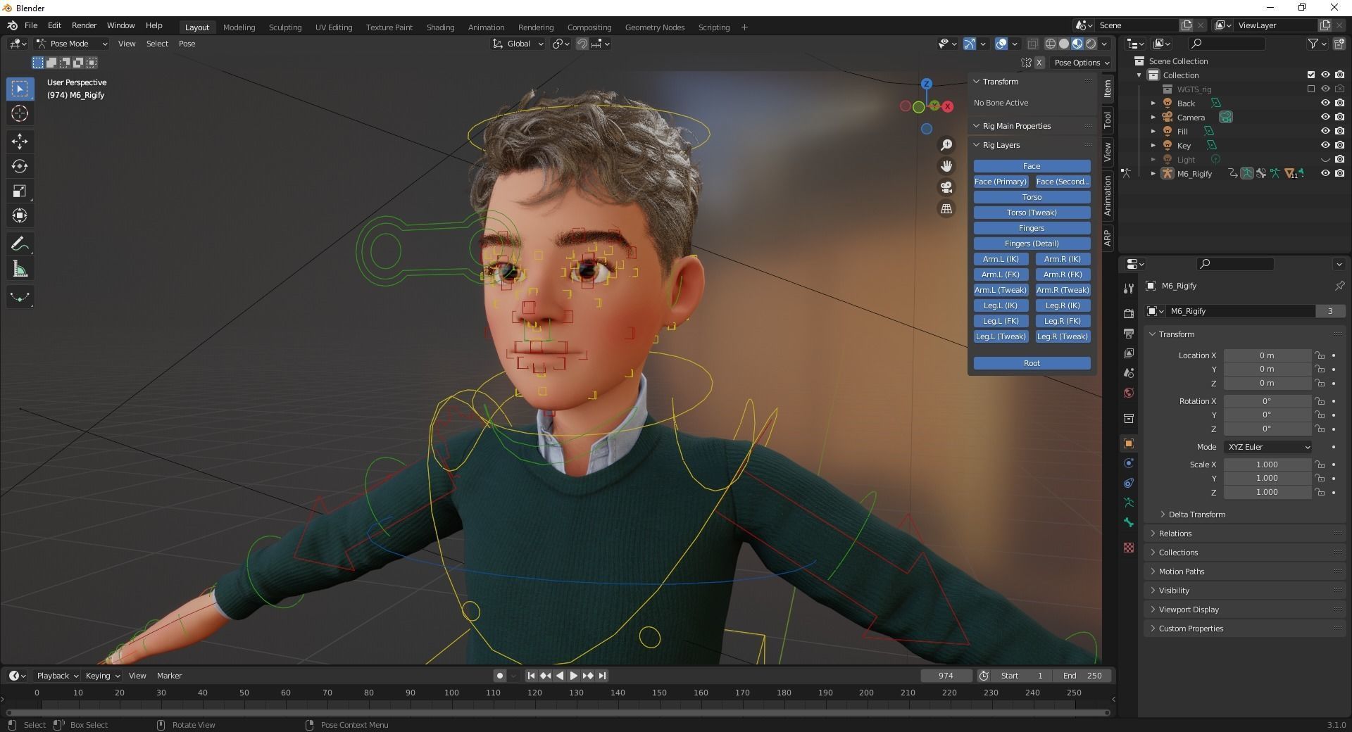 Boyfriend Cartoon Man Low-poly 3D model_15