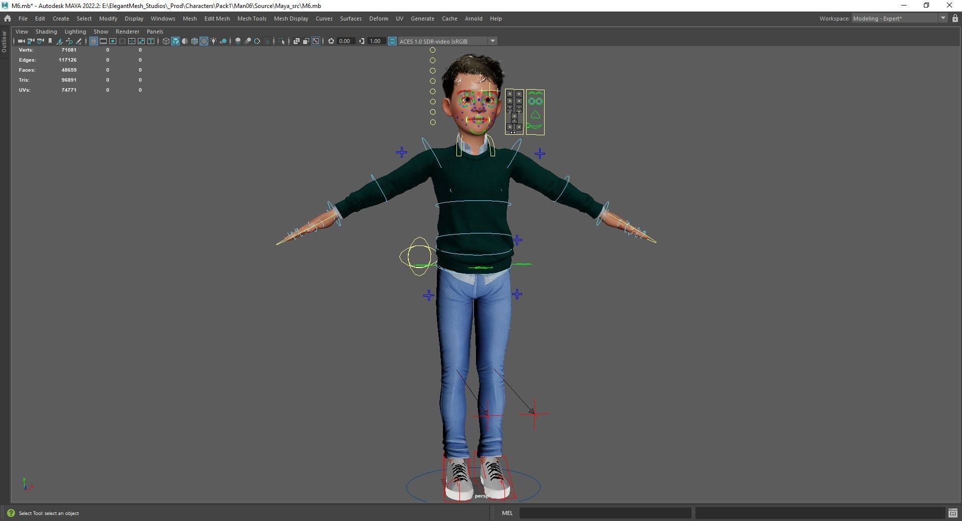 Boyfriend Cartoon Man Low-poly 3D model_22