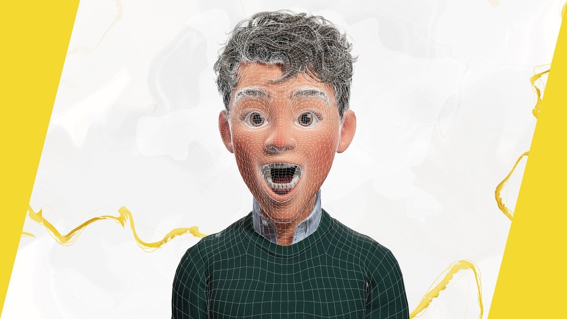 Boyfriend Cartoon Man Low-poly 3D model_35