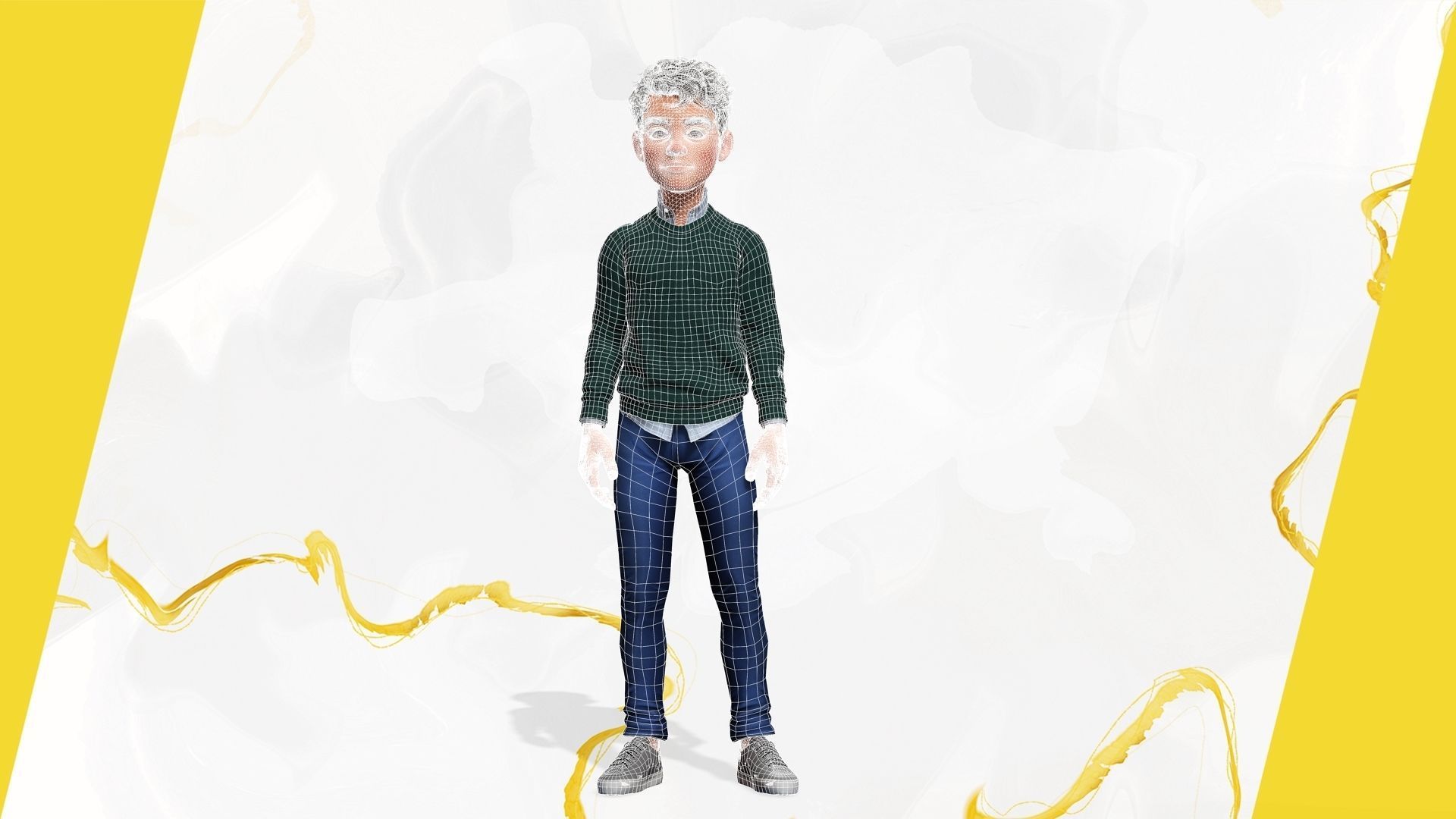 Boyfriend Cartoon Man Low-poly 3D model_33